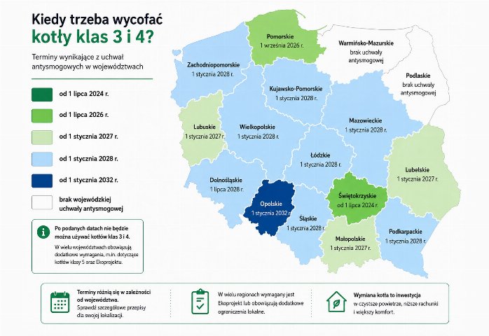 Era kopciuchów w Polsce dobiega końca. Kiedy trzeba wymienić kocioł i jak wykorzystać dofinansowanie?